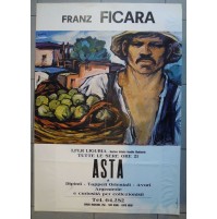 1980ca - POSTER ASTA A SANREMO - FRANZ FICARA - I.F.I.R. LIGURIA (MAN)