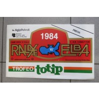 1984 - GROSSO ADESIVO 16° RALLYE DELL'ISOLA D'ELBA - PRESS -