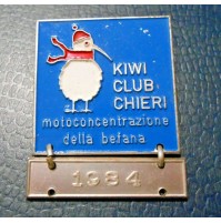 1984 PIN SPILLA - KIWI CLUB CHIERI TORINO - MOTOCONCENTRAZIONE DELLA BEFANA