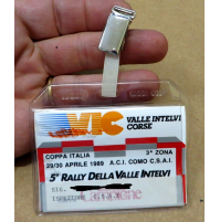 1989 - BADGE / 5° RALLY DELLA VALLE INTELVI - A.C.I. COMO