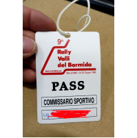 1989 - BADGE / 9° RALLY VALLI DEL BORMIDA - PASS COMMISSARIO SPORTIVO