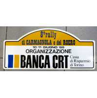 1989 - GROSSO ADESIVO 8° RALLY DI CARMAGNOLA E DEL ROERO - ORGANIZZAZIONE -