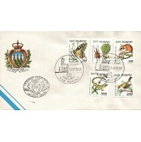 1990 - FDC REPUBBLICA DI SAN MARINO - ANIMALI RETTILI UCCELLINI