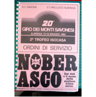 20° GIRO DEI MONTI SAVONESI - ORDINI DI SERVIZIO - 1982 -