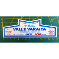 ADESIVO - 1° RALLY VALLE VARAITA - 1987 FIAT - SALUZZO RALLY CLUB