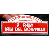 ADESIVO 11° RALLY VALLI DEL BORMIDA - 1991 MILLESIMO SAVONA - 13 X 5,5 CM