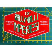 ADESIVO - 15° RALLY VALLI IMPERIESI IMPERIA - 1986 -