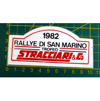ADESIVO - 1982 RALLYE DI SAN MARINO TROFEO STRACCIARI & C.