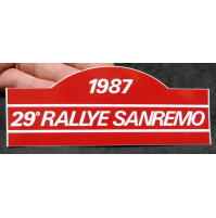 ADESIVO - 1987 29° RALLYE DI SANREMO -