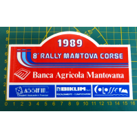 ADESIVO - 1989 8° RALLY MANTOVA CORSE - BANCA AGRICOLA MANTOVANA -