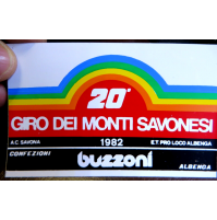 ADESIVO - 20° GIRO DEI MONTI SAVONESI - 1982 - BUZZONI ALBENGA -