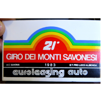 ADESIVO - 21° GIRO DEI MONTI SAVONESI - 1983 - EUROLEASING AUTO -