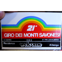 ADESIVO - 21° GIRO DEI MONTI SAVONESI - 1983 - WELCOME ALBENGA -
