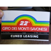 ADESIVO - 22° GIRO DEI MONTI SAVONESI - 1984 - CUNEO LEASING -