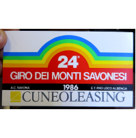 ADESIVO - 24° GIRO DEI MONTI SAVONESI - 1986 - CUNEO LEASING -