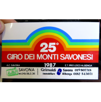 ADESIVO - 25° GIRO DEI MONTI SAVONESI - 1987 - SAVONA GRIMALDI IMMOBILIARE