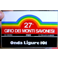 ADESIVO - 27° GIRO DEI MONTI SAVONESI - 1989 - RADIO ONDA LIGURE 101 -