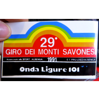 ADESIVO - 29° GIRO DEI MONTI SAVONESI - 1991 - RADIO ONDA LIGURE 101 -