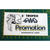 ADESIVO - 3° TROFEO 4WD PROMOTION BARDINETO 1989 - SAVONA