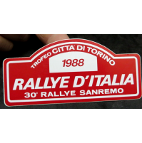 ADESIVO 30° RALLYE SANREMO 1988 RALLYE D'ITALIA  - 10,5 X 5 Cm