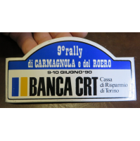 ADESIVO - 9° RALLY DI CARMAGNOLA E DEL ROERO - 1990