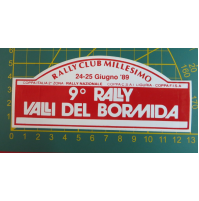 ADESIVO - 9° RALLY VALLI DEL BORMIDA - MILLESIMO 1989 SAVONA