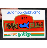 ADESIVO - AUTOMOBILCLUB LIVORNO - RALLYE DELL'ELBA 1985 - 8,5 X 13 CM -