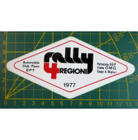 ADESIVO RALLY 4 REGIONI - 1977 - AUTOMOBILE CLUB PAVIA