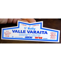 ADESIVO VINTAGE - 1° RALLY VALLE VARAITA - SALUZZO 1987 -