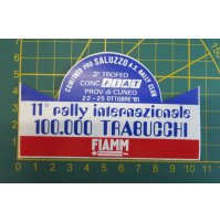 ADESIVO VINTAGE - 11° RALLY INTERNAZIONALE 100.000 TRABUCCHI 1981 -