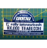 ADESIVO VINTAGE - 12° RALLY INTERNAZIONALE 100.000 TRABUCCHI 1982 -