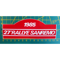 ADESIVO VINTAGE - 1985 27° RALLYE SANREMO -