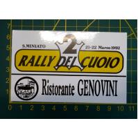 ADESIVO VINTAGE - 2° RALLY DEL CUOIO - SAN MINIATO 1992 -