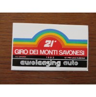 ADESIVO VINTAGE - 21° GIRO DEI MONTI SAVONESI - 1983 - ALBENGA SAVONA -