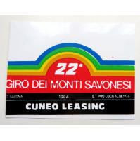 ADESIVO VINTAGE - 22° GIRO DEI MONTI SAVONESI - 1984 - RALLYE RALLY