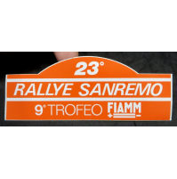 ADESIVO VINTAGE - 23° RALLYE di SANREMO- 9° TROFEO FIAMM - 13,5 X 5,5 CM