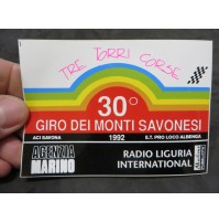 ADESIVO VINTAGE - 30° GIRO DEI MONTI SAVONESI - TRE TORRI CORSE RALLY - 1992