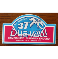 ADESIVO VINTAGE - 37° DUE VALLI CAMPIONATO EUROPEO ENDURO - MOTO CLUB SANREMO
