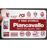 ADESIVO VINTAGE - 4° RAID STORICO PIANCAVALLO - 1983 UDINE PORDENONE 7,5 X 12 Cm