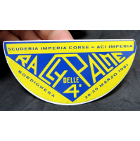 ADESIVO  VINTAGE - 4° RALLY DELLE PALME - IMPERIA CORSE 1981- 10 X 5 CM