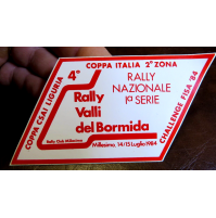 ADESIVO VINTAGE - 4° RALLY VALLI DEL BORMIDA - MILLESIMO 1984