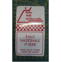 ADESIVO VINTAGE - 5° RALLY VALLI DEL BORMIDA - RALLY NAZIONALE - 1985