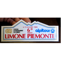ADESIVO VINTAGE - 6° RALLY LIMONE PIEMONTE - LUGLIO 1989 -