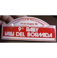 ADESIVO VINTAGE - 9° RALLY VALLI DEL BORMIDA - 1989 - MILLESIMO SAVONA