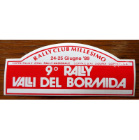 ADESIVO VINTAGE - 9° RALLY VALLI DEL BORMIDA - 1989 RALLY CLUB MILLESIMO SAVONA