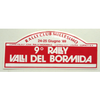 ADESIVO VINTAGE - 9° RALLY VALLI DEL BORMIDA - MILLESIMO - 1989 -