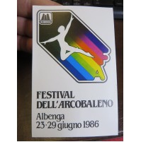 ADESIVO VINTAGE - FESTIVAL DELL'ARCOBALENO ALBENGA 1986 -