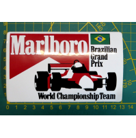 ADESIVO VINTAGE - MARLBORO BRAZILIAN GRAND PRIX - WORLD CHAMPIONSHIP TEAM