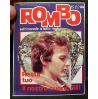 ADESIVO VINTAGE - ROMBO SETTIMANALE DI MOTORI - 1982 - GIL VILLENEUVE 9 X 11 CM