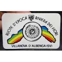 ADESIVO VINTAGE - RUOTE D'EPOCA RIVIERA DEI FIORI - VILLANOVA D'ALBENGA - 9X5,5